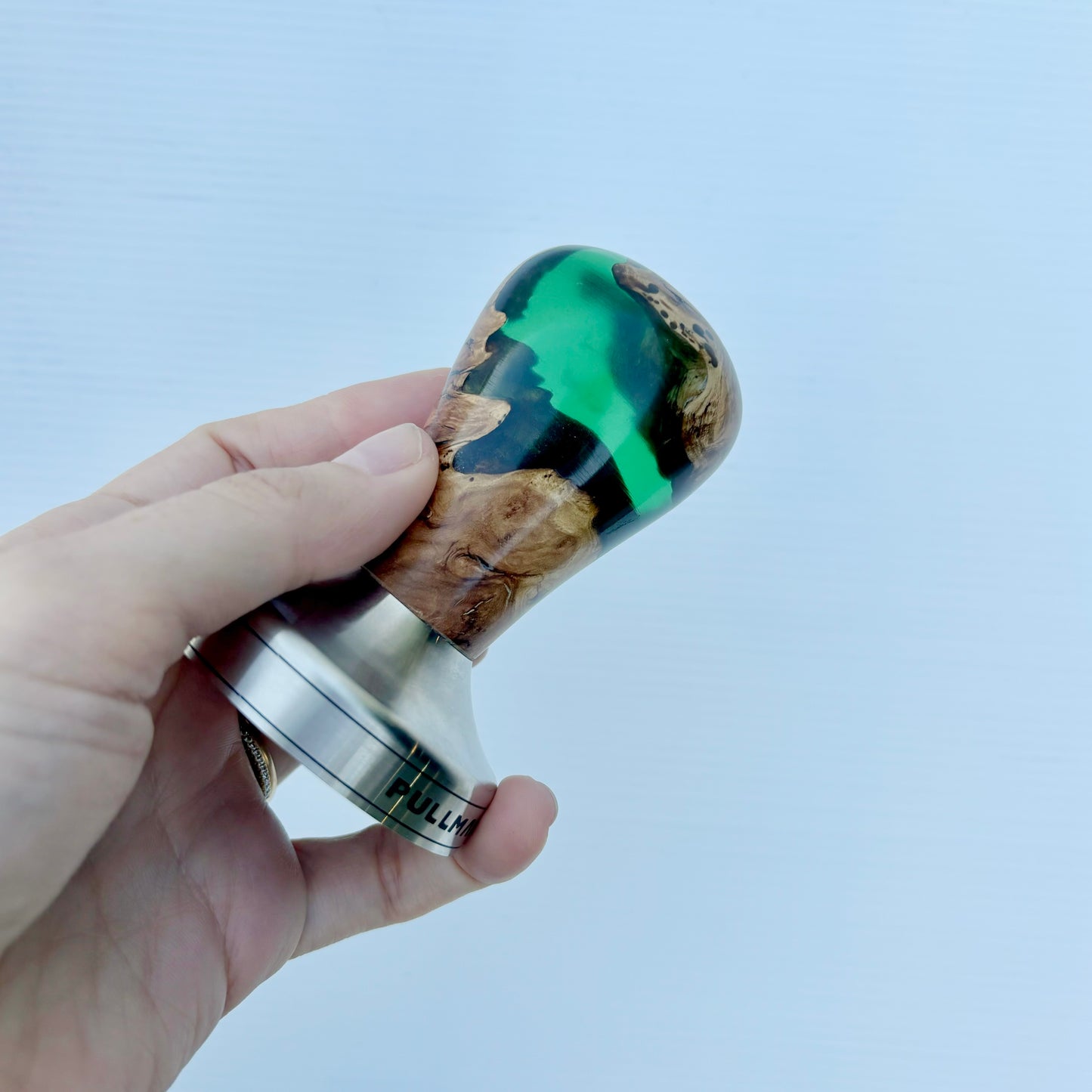 Wood Turned Resin Tamp - Various Colours